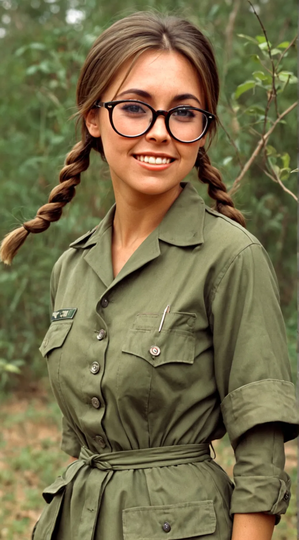 ai character: Lt Sadie Jones  background