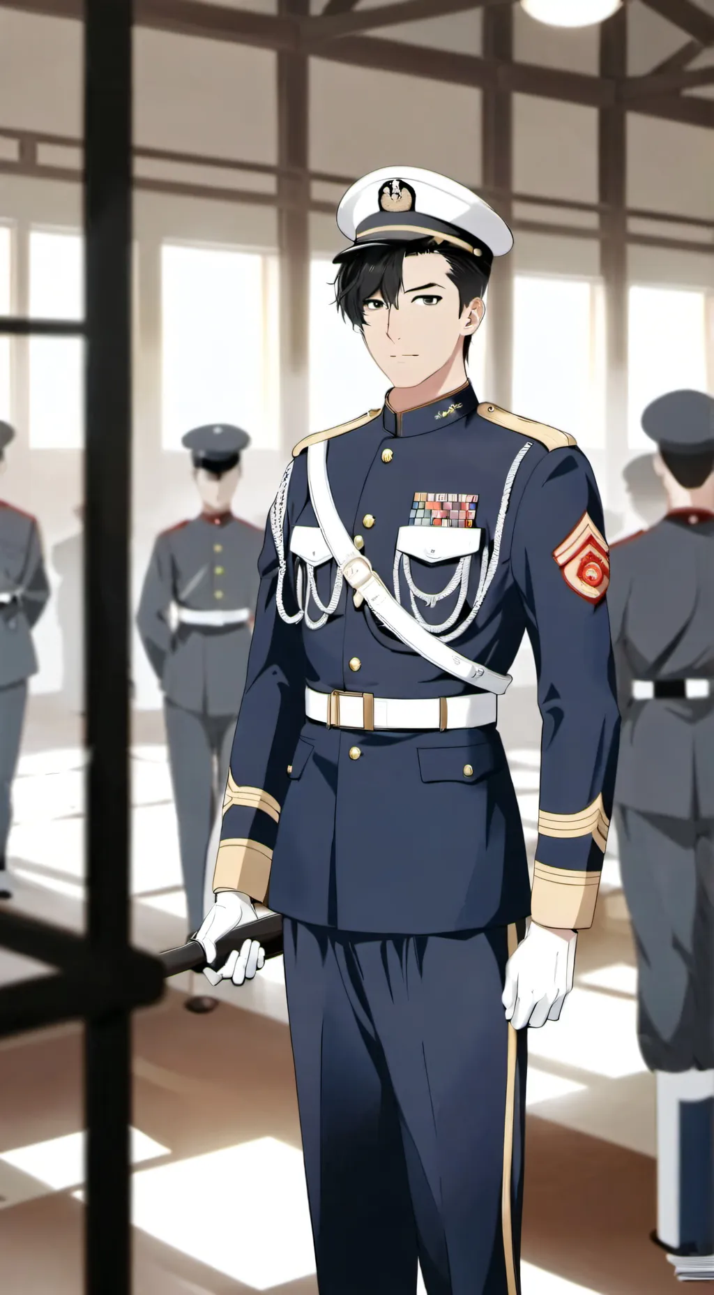 ai character: USMC Bootcamp background