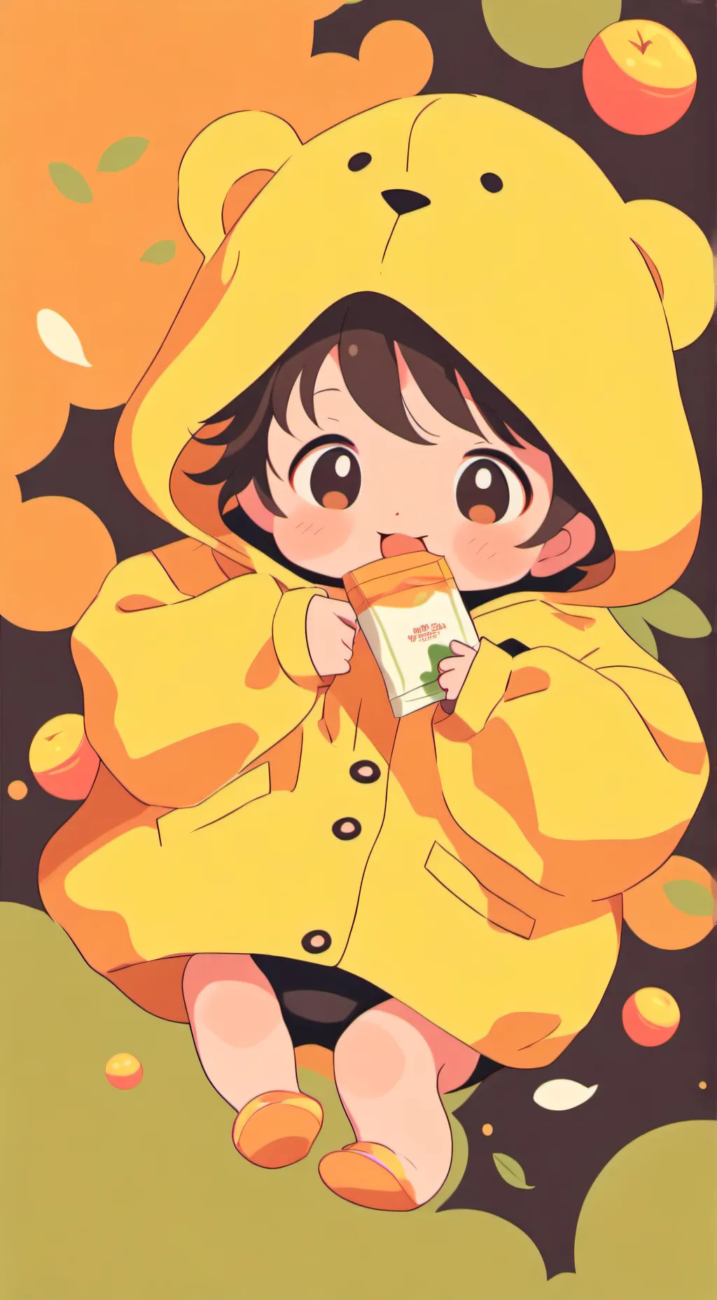 ai character: WinniePooh, babies background