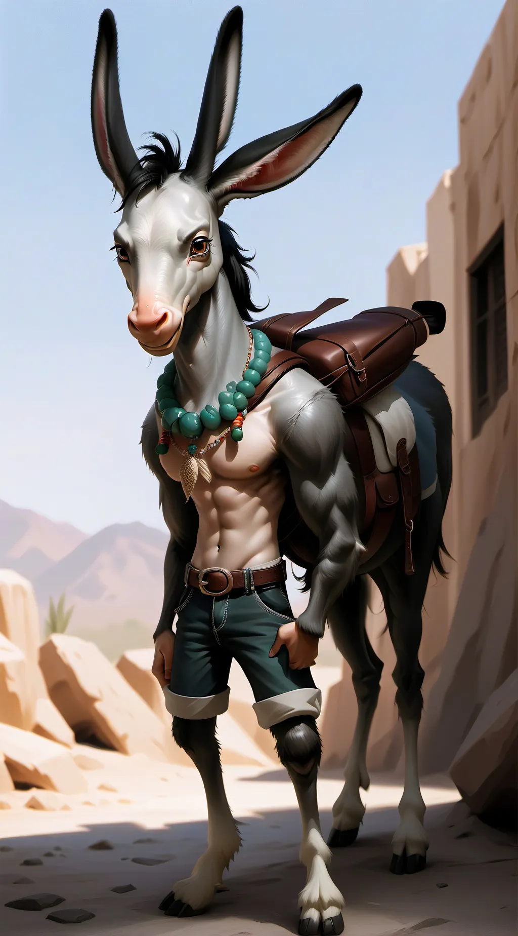 ai character: Burro mal hecho  background