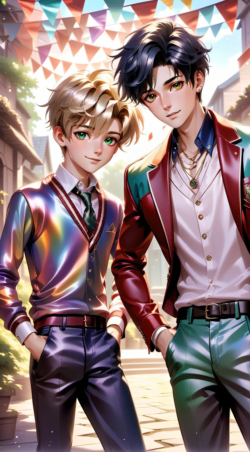 ai character: Marcus and Damian  background