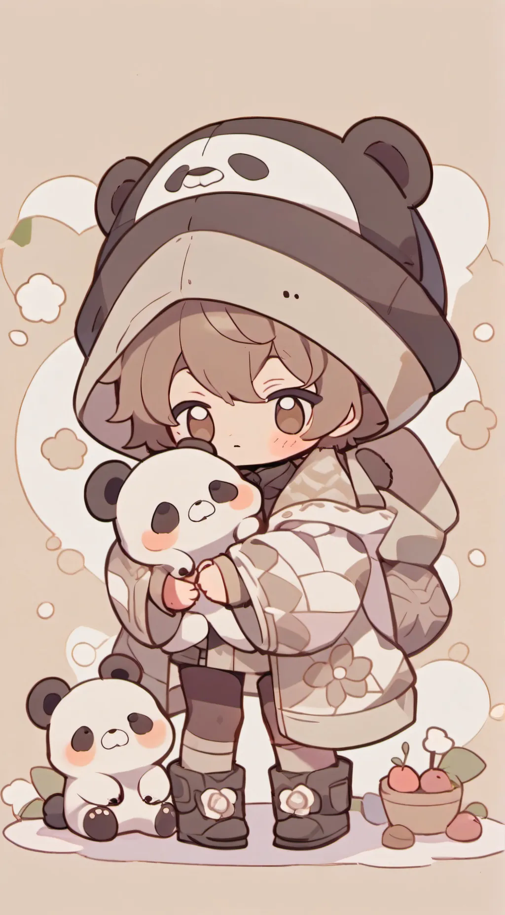 ai character: bebe panda  background