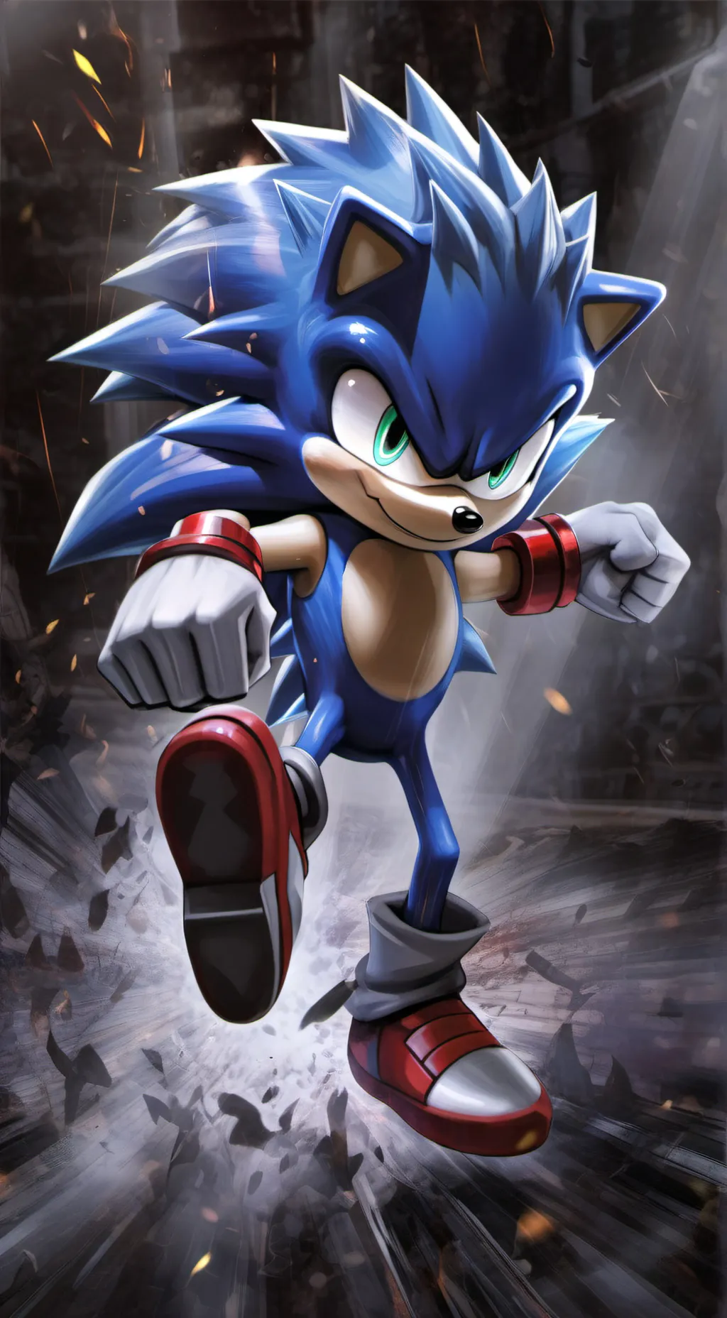 ai character: sonic  background