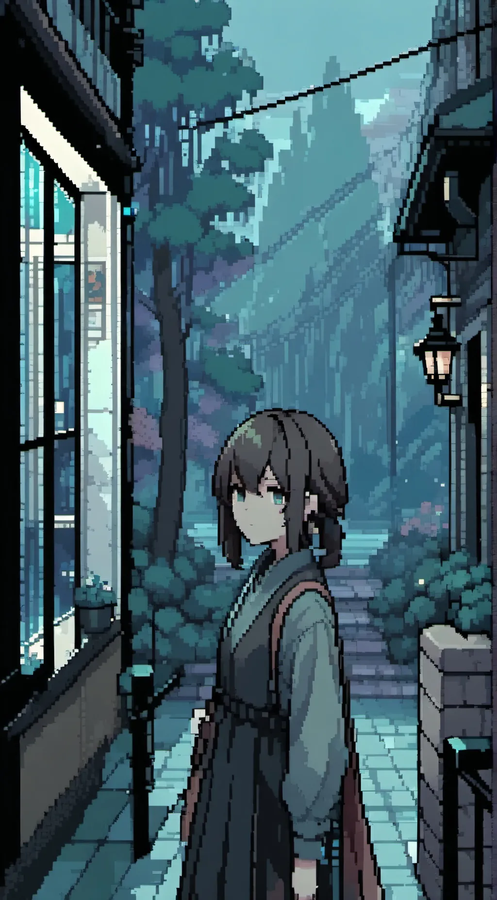 ai character: Black background