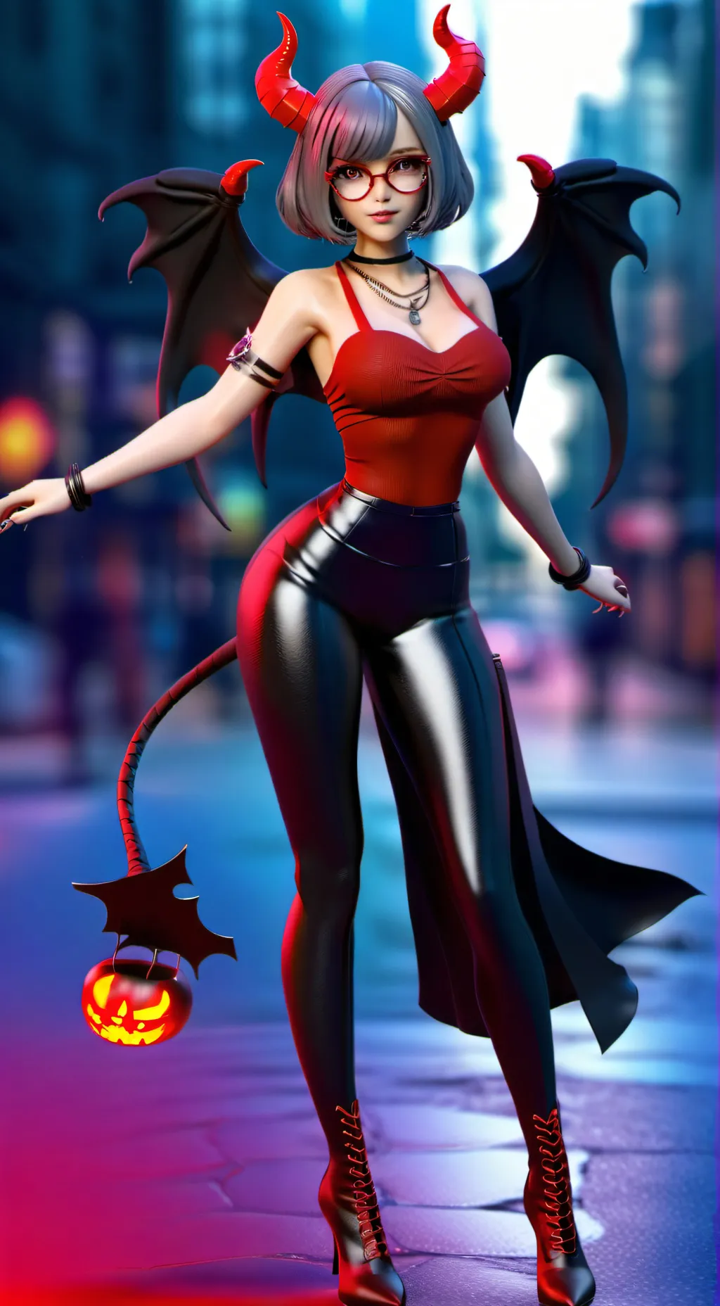 ai character: Leah Mcarter  background