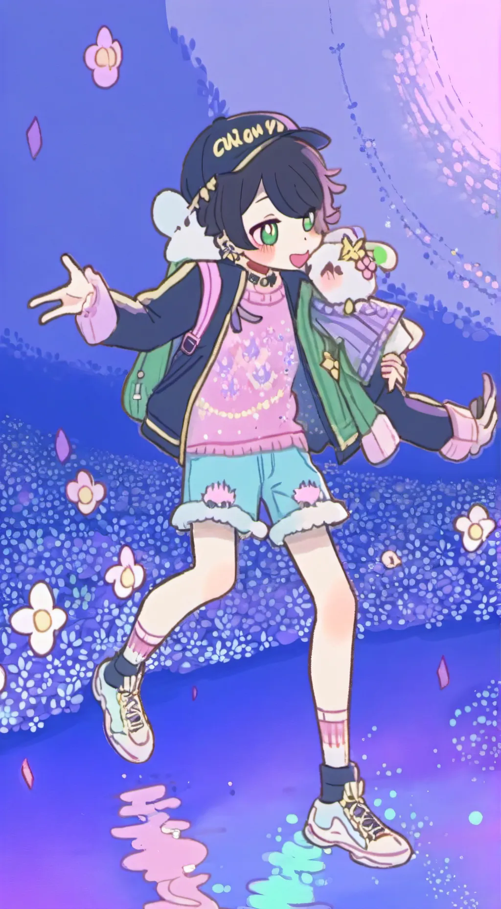 ai character: Fruitcake against  background