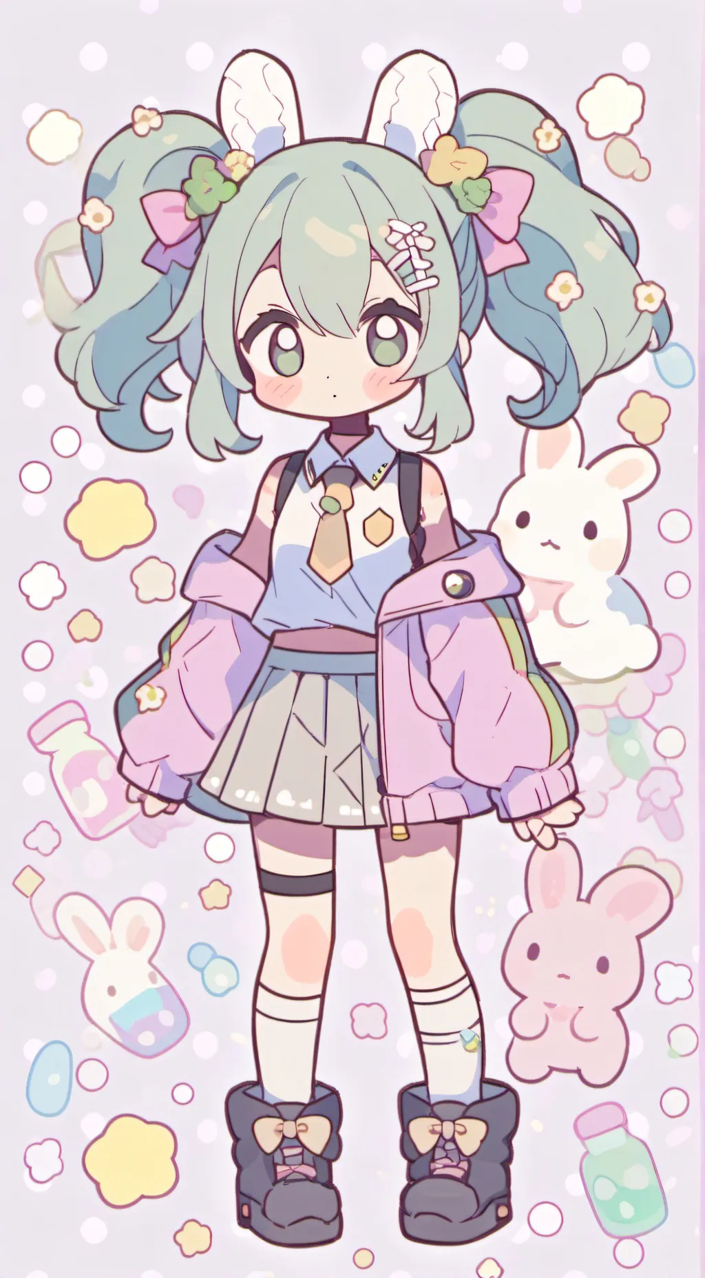 ai character: Cloudy background