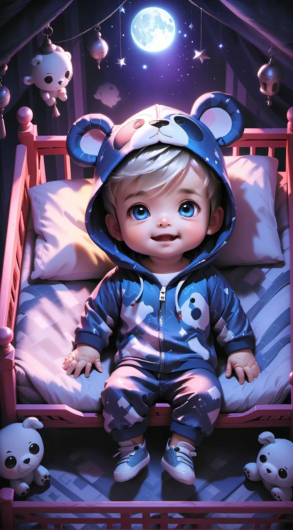 ai character: Little boy background