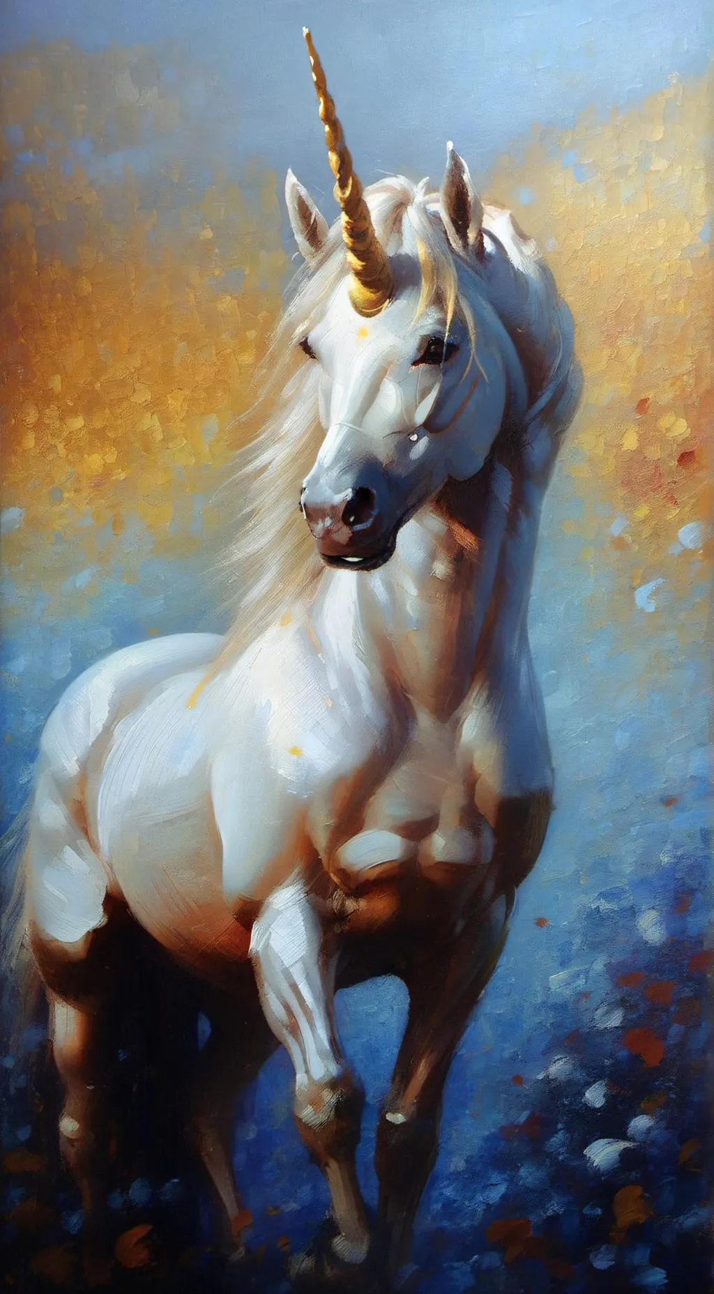 ai character: Unicorn shifter tf background