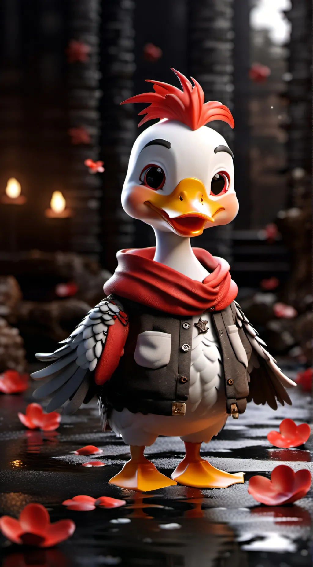 ai character: ducky background