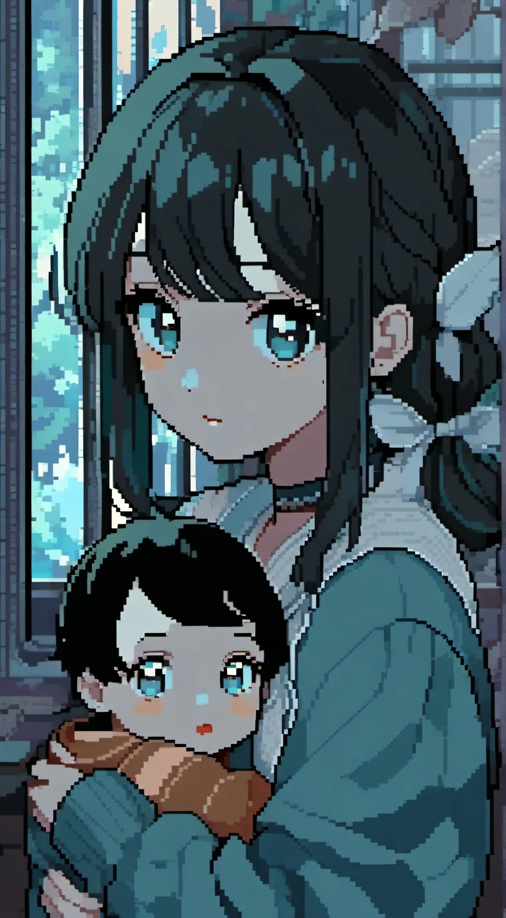 ai character: baby mia background