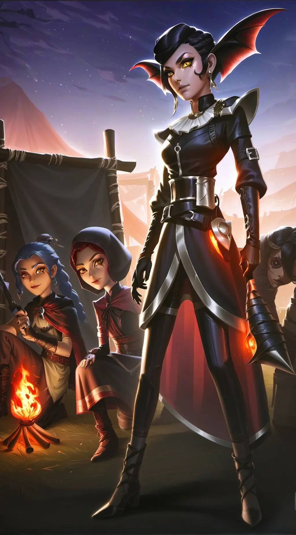 ai character: Zoey Mira and Rumi background