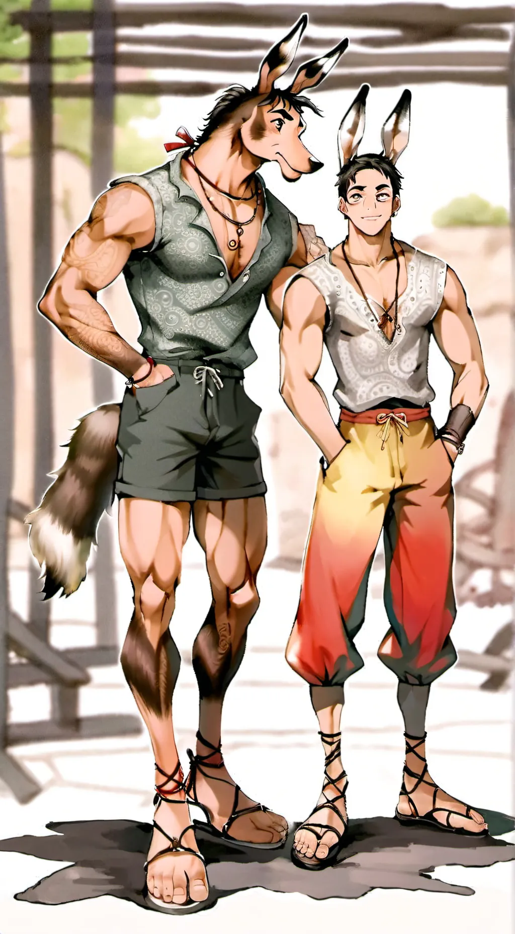 ai character: mi compa el burro background