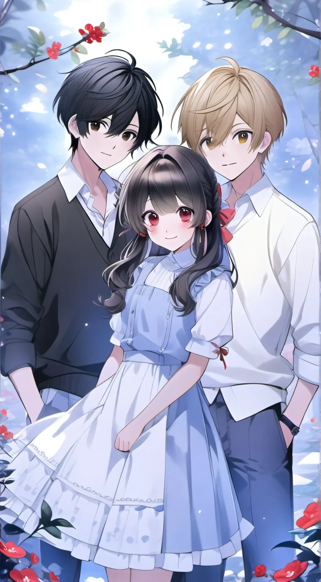 ai character: zach,liam,emily, background