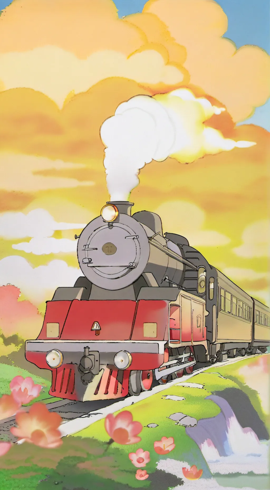 ai character: choo choo town  background