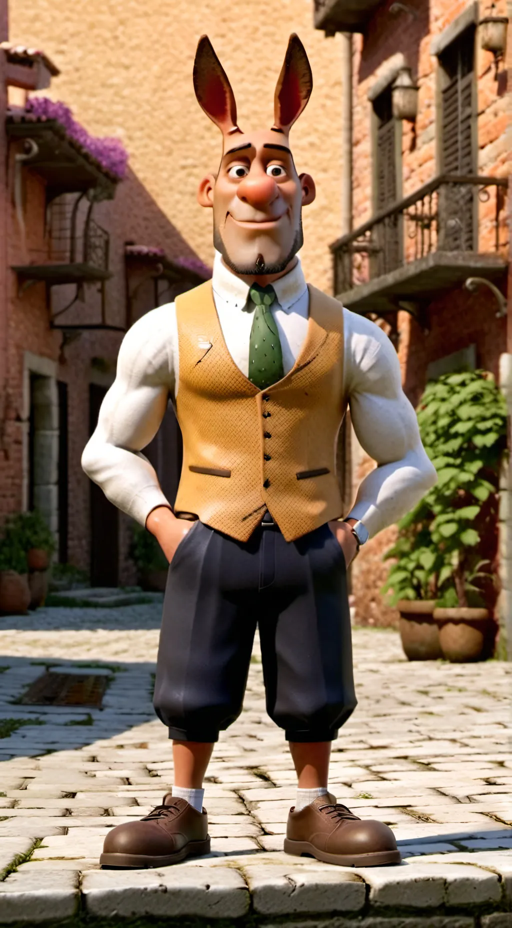 ai character: sociedad de burros background