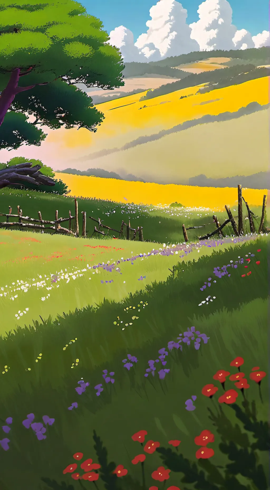 ai character: Green x purple avm background