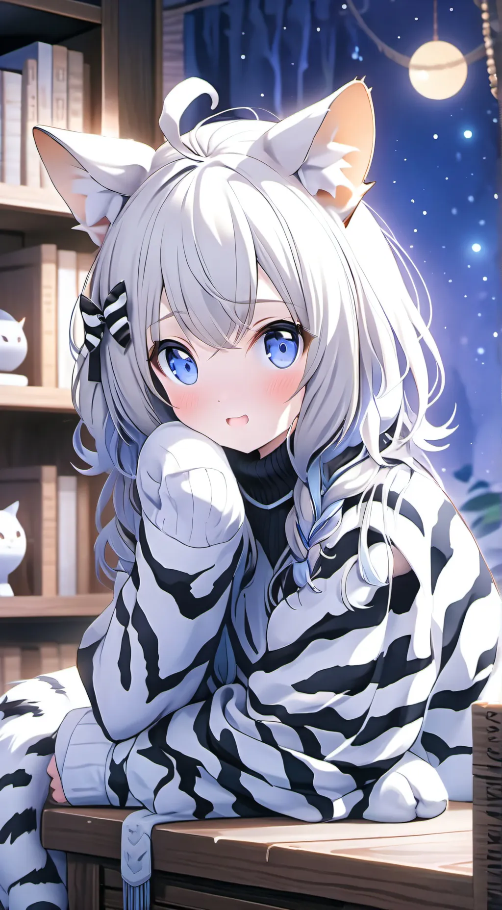 ai character: Zebra Stripes Spirit background