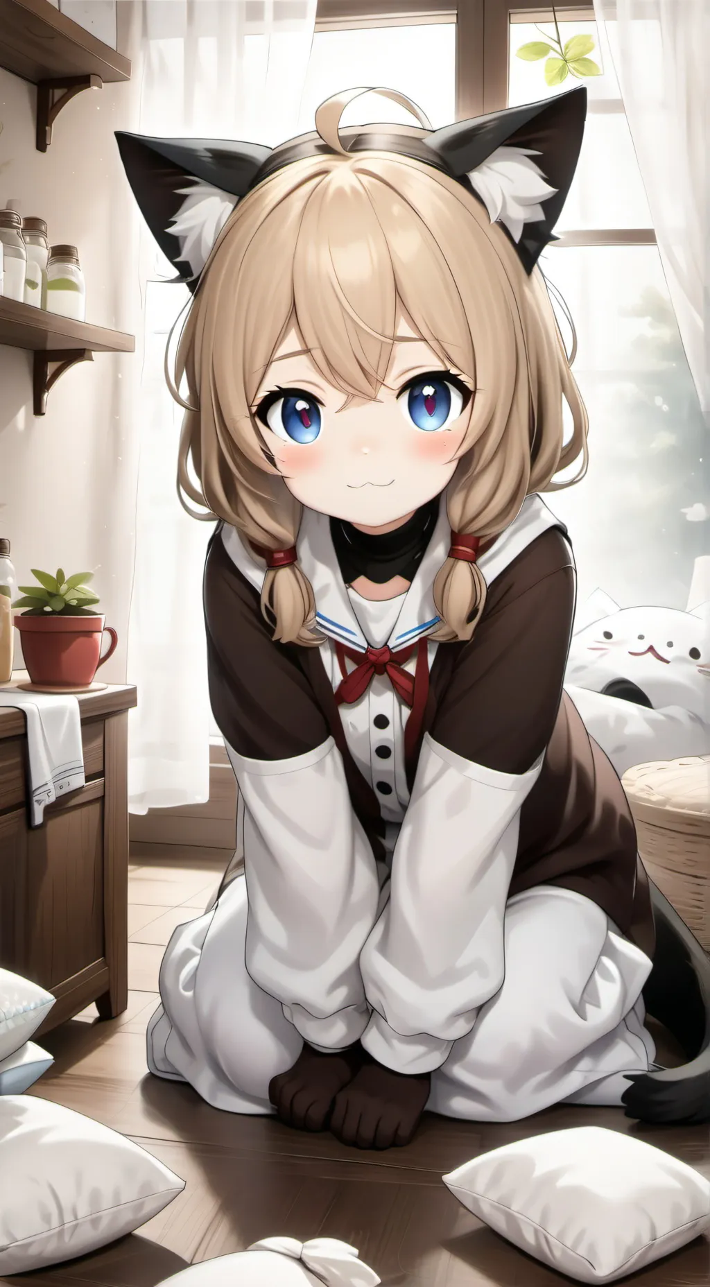 ai character: Bicolor Whisker background