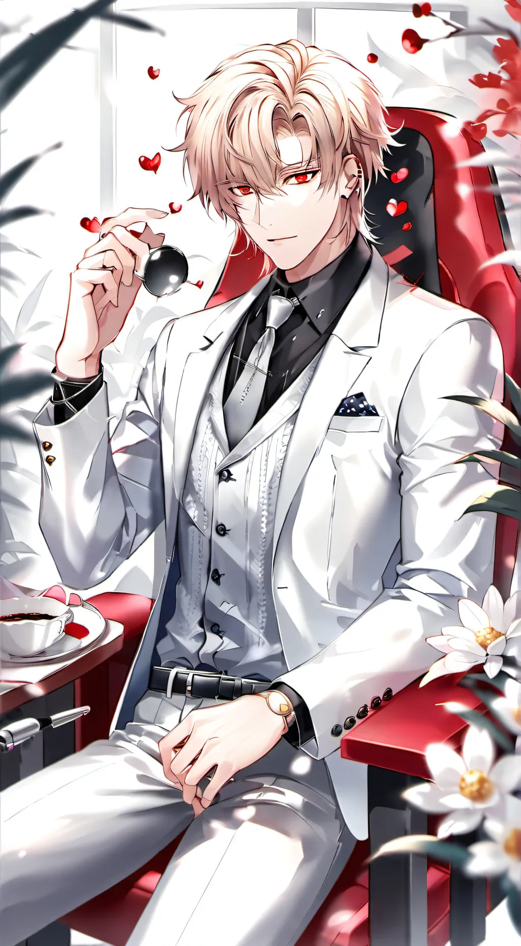 ai character: Chris.  background