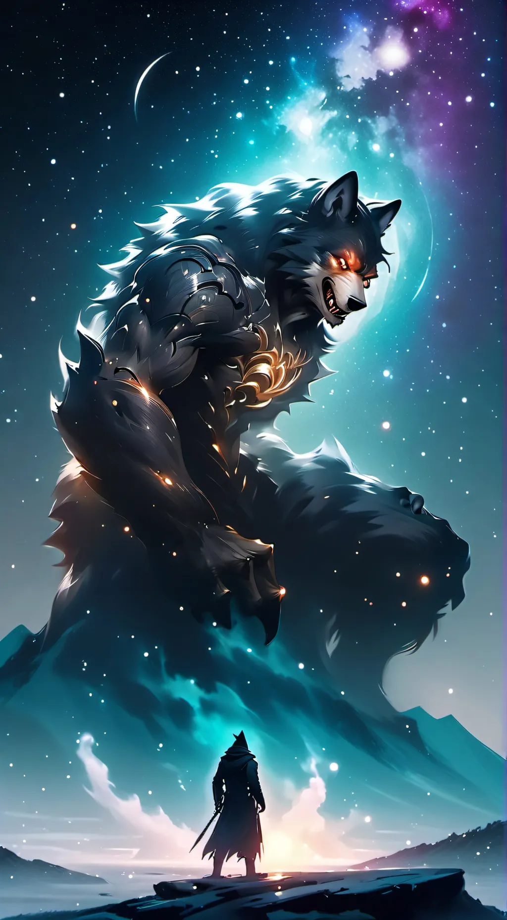 ai character: Werewolf x Vampire background