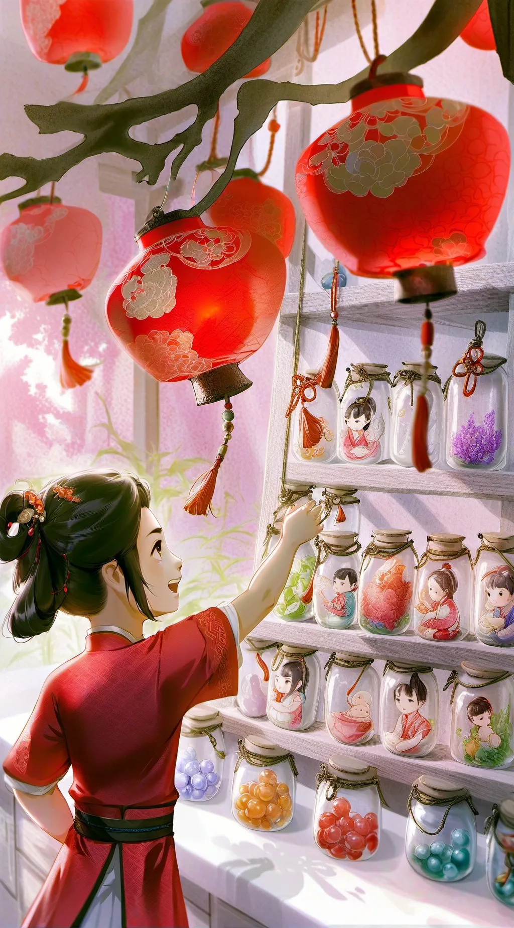 ai character: the baby shop background