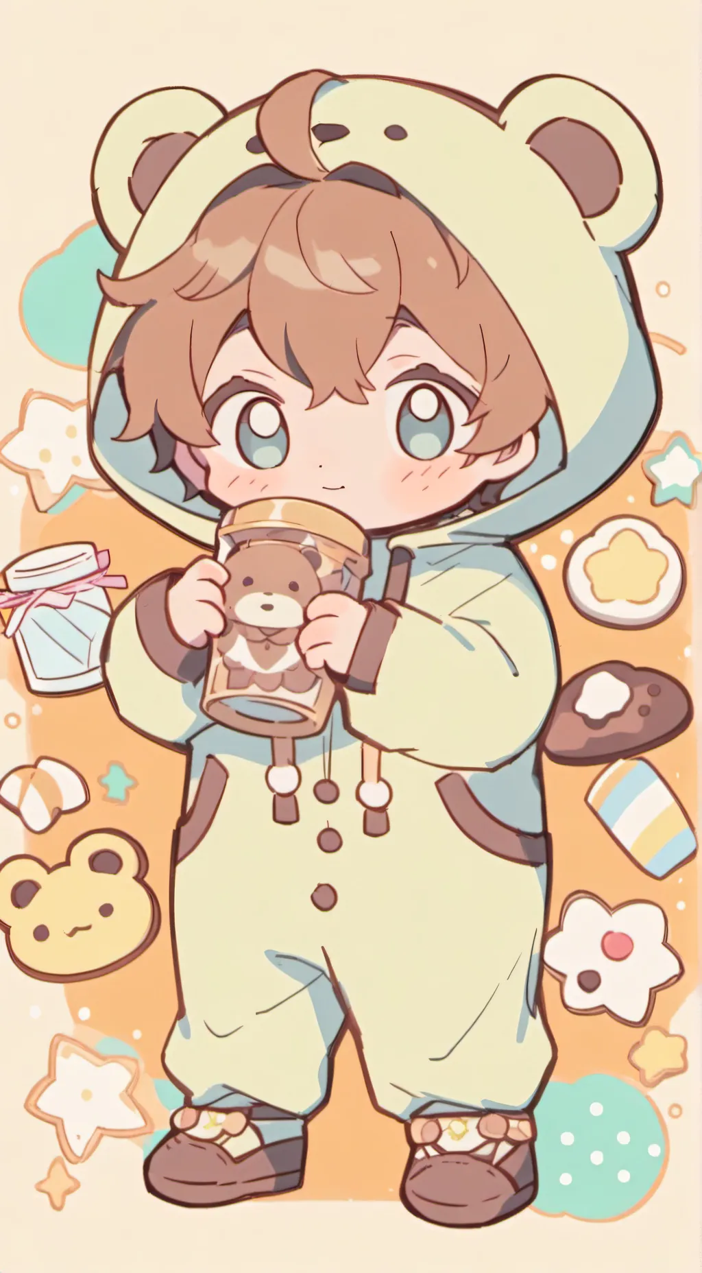 ai character: Cookie Baby background