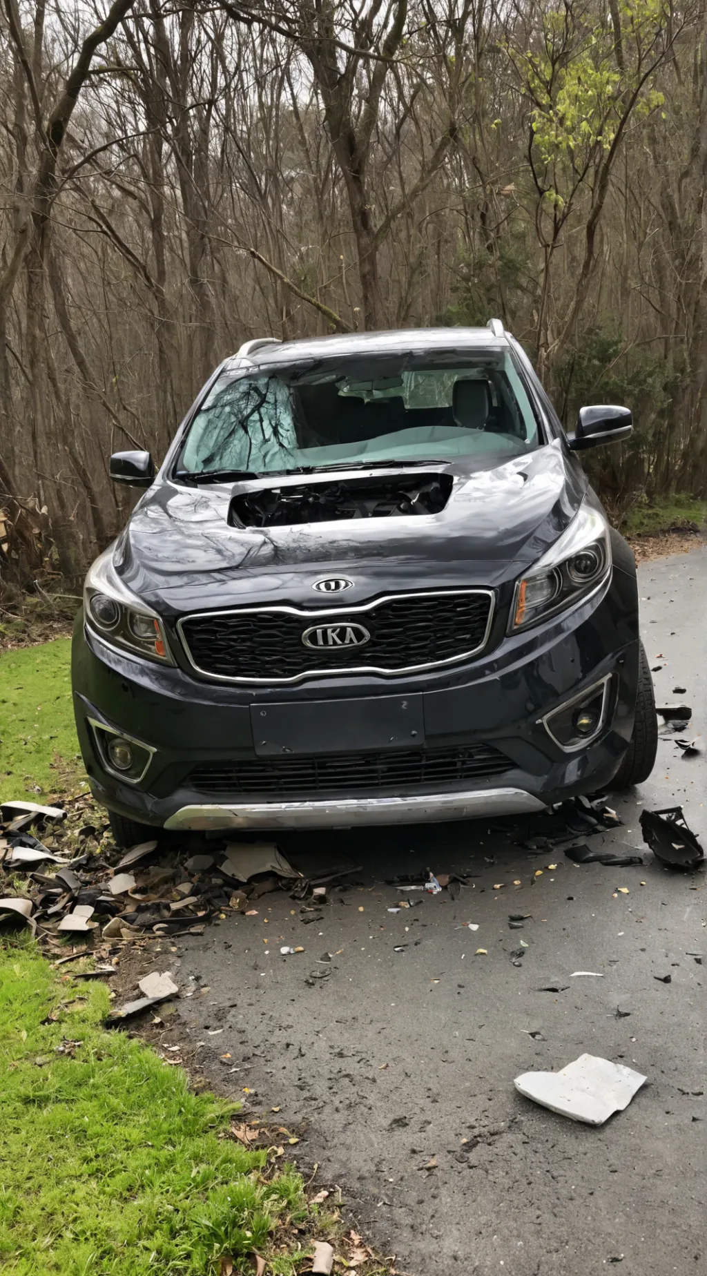 ai character: Car crash background