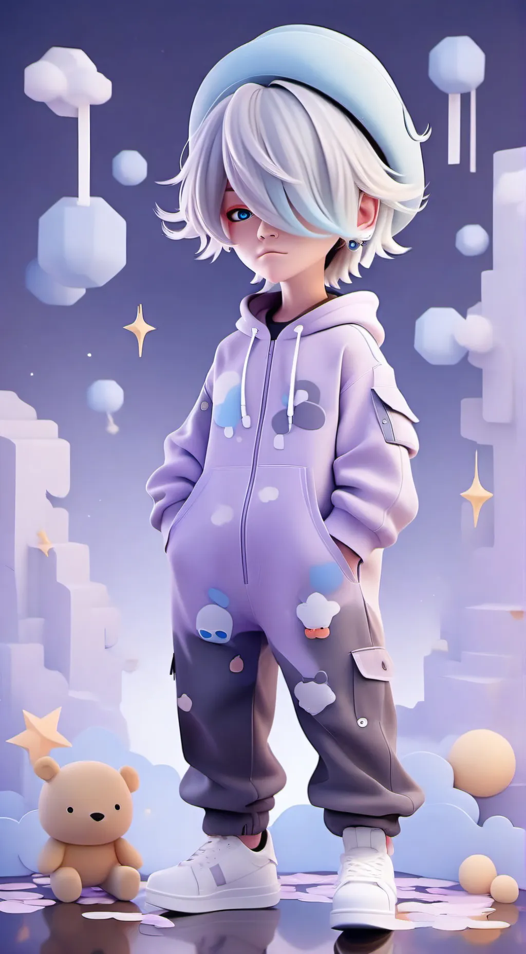 ai character: Cuddles w Mystery  background