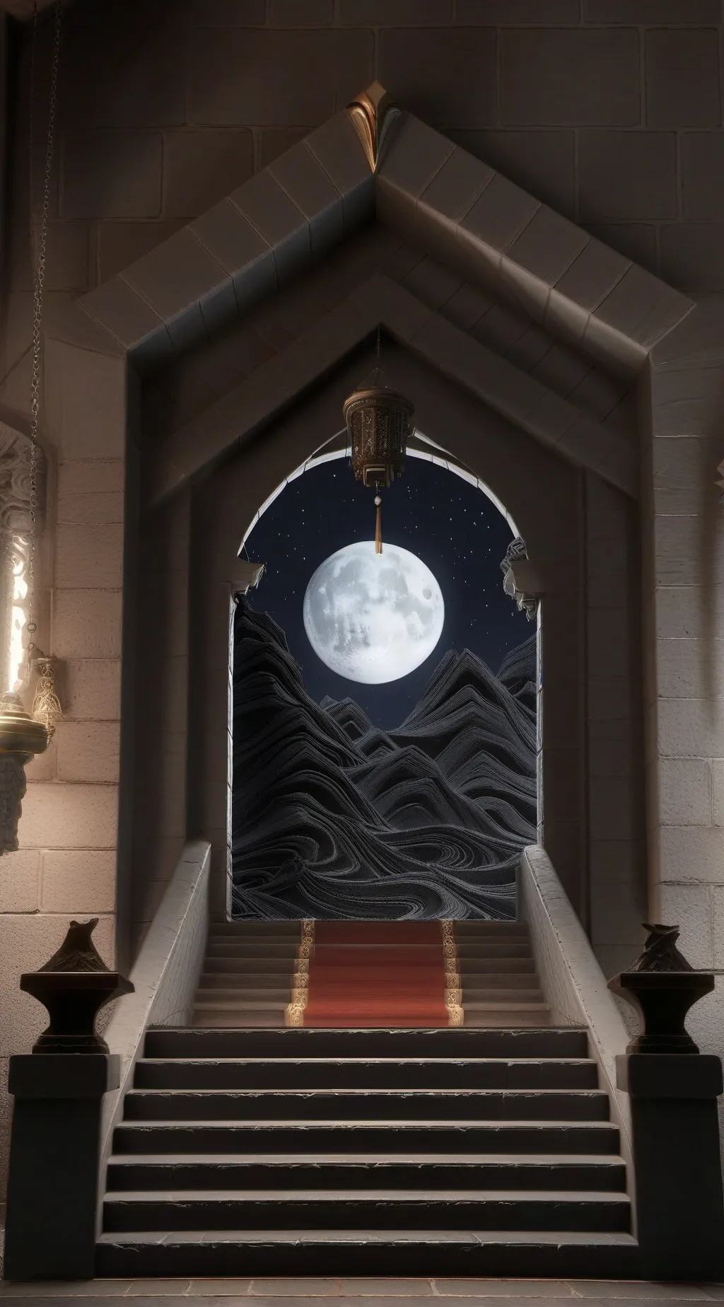 ai character:  Split away world background