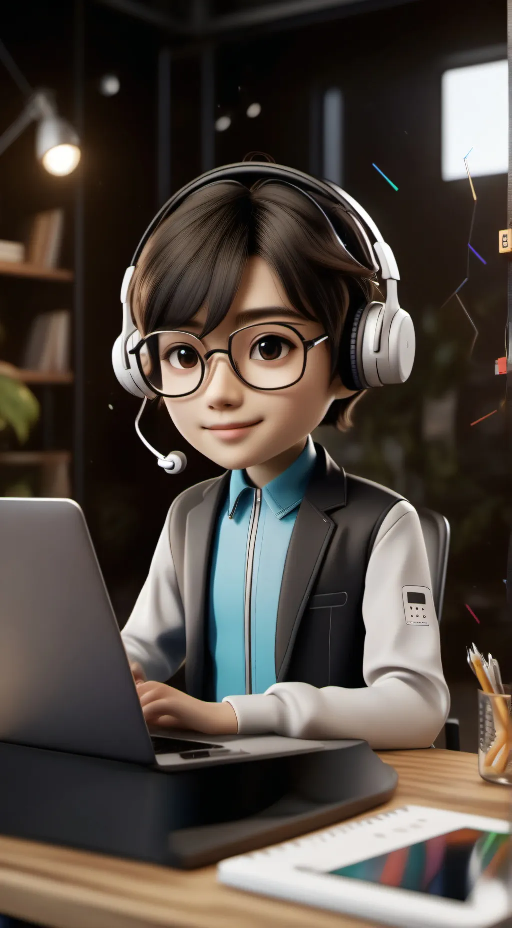 ai character: Mr. Algorithm  background