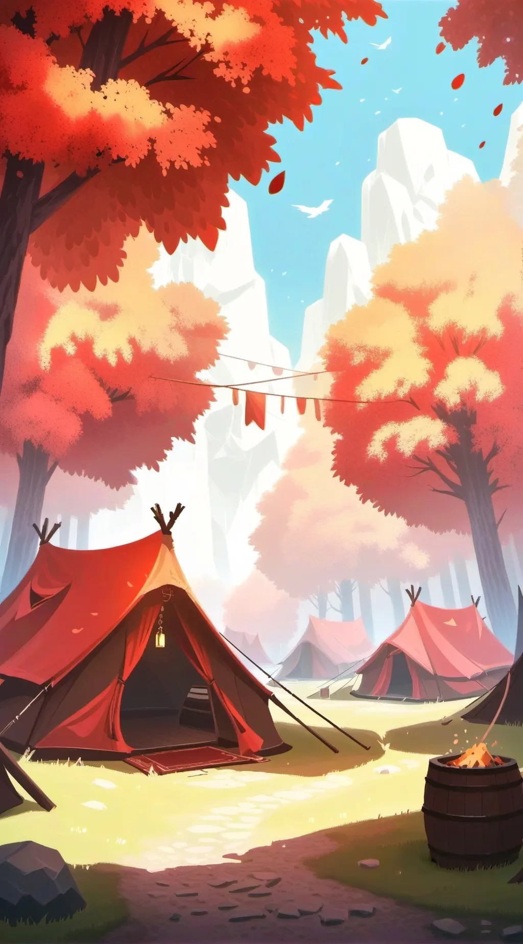 ai character: camping background