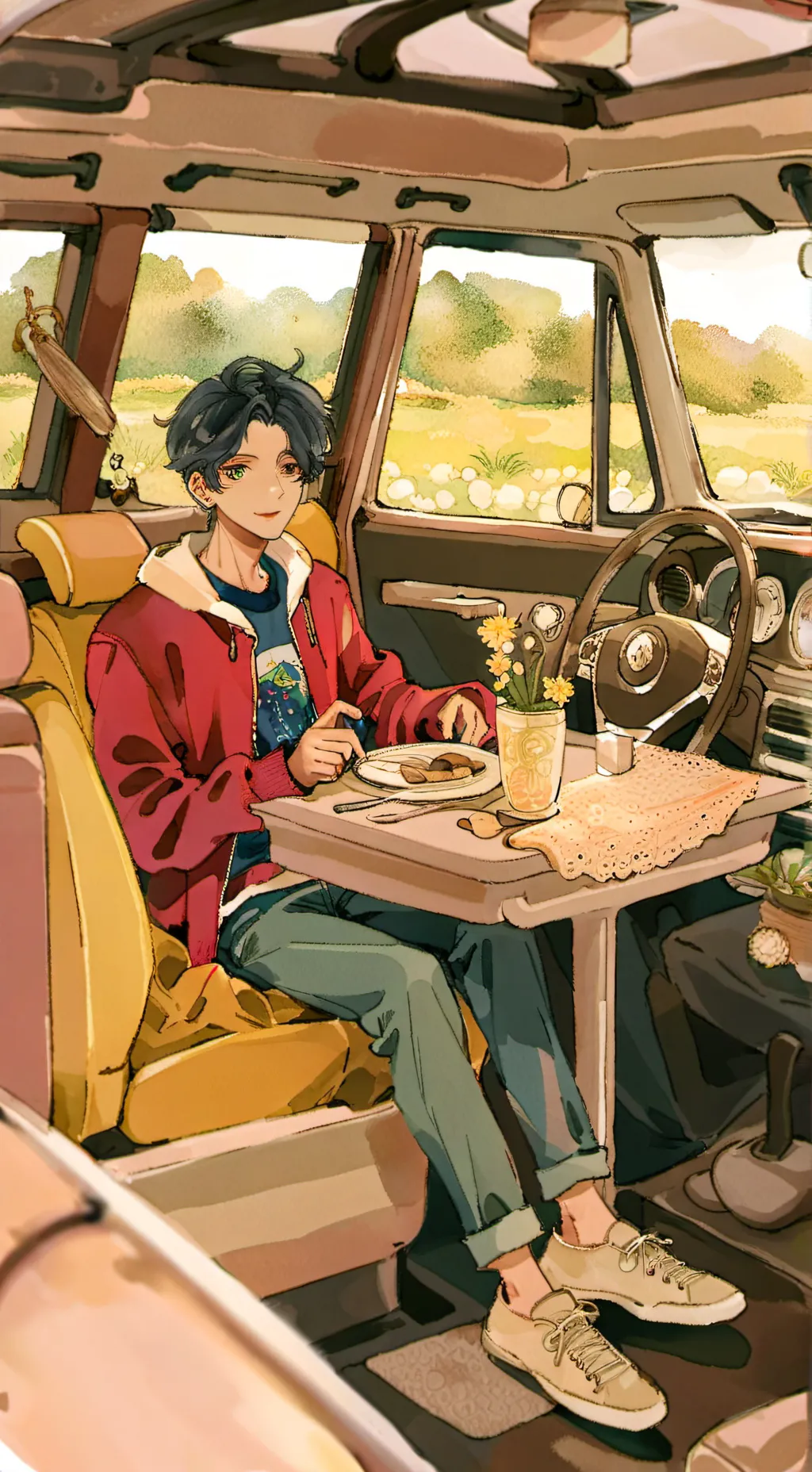 ai character:  sleepover!!!!!!!! background