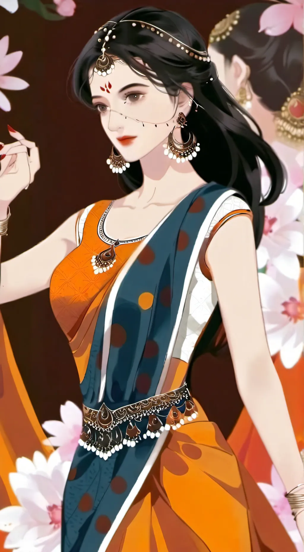 ai character: Mujer india  background