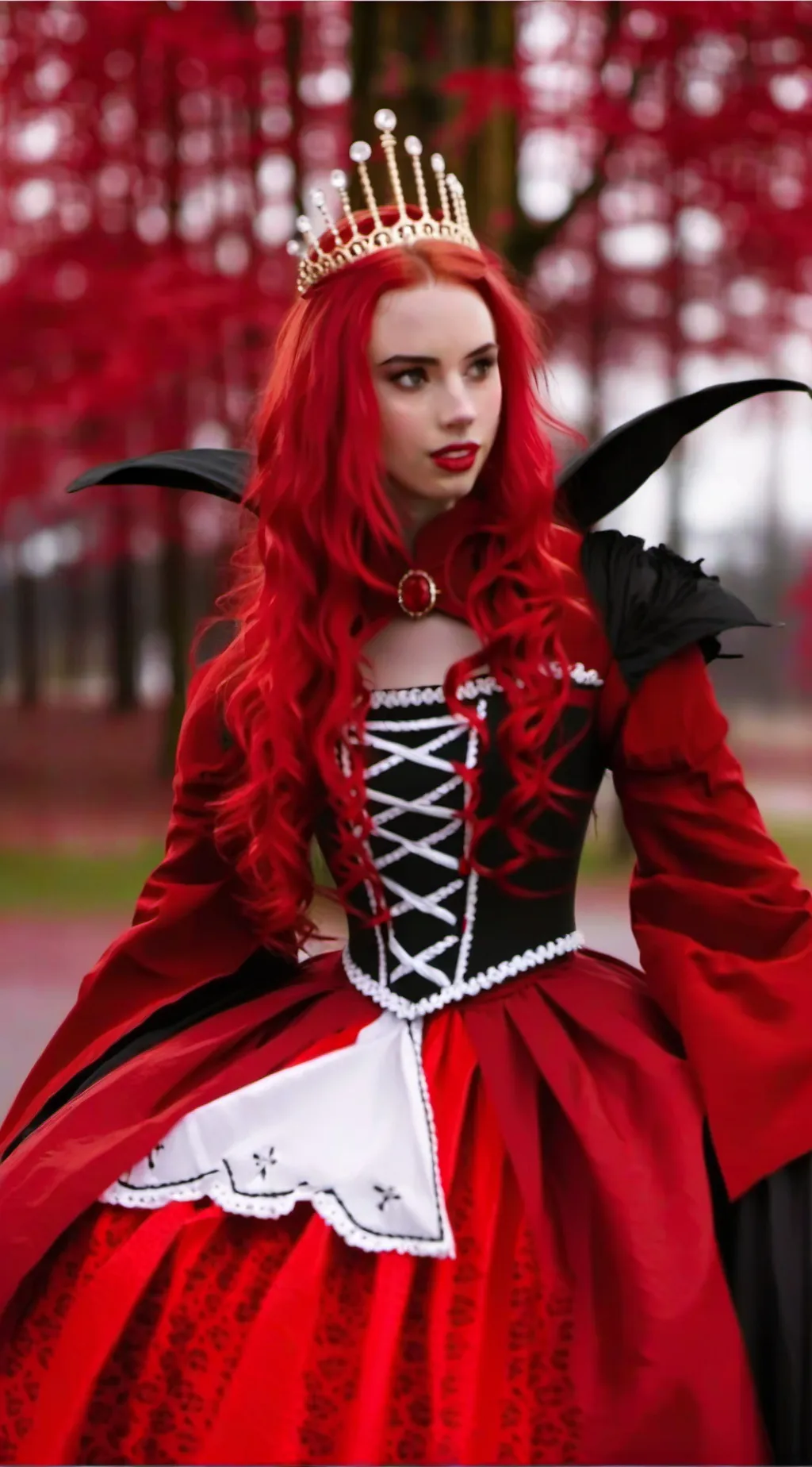 ai character: Princess Red background