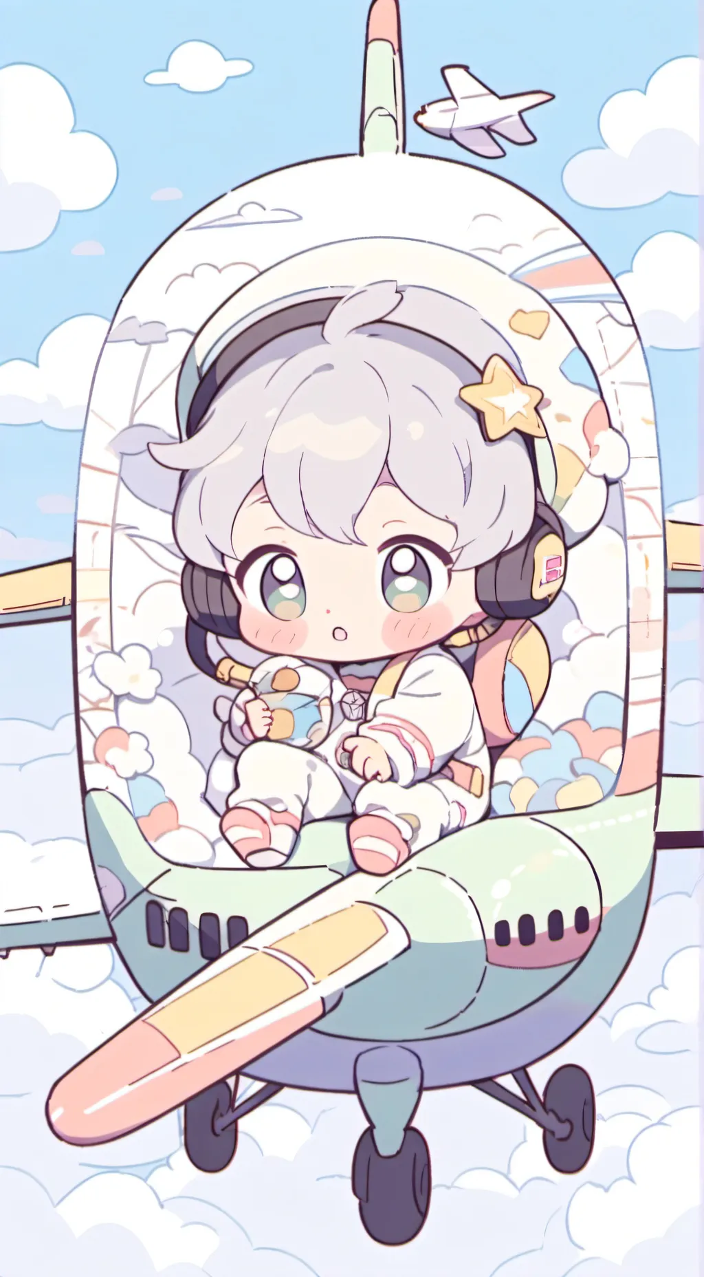ai character: Airplane babies background