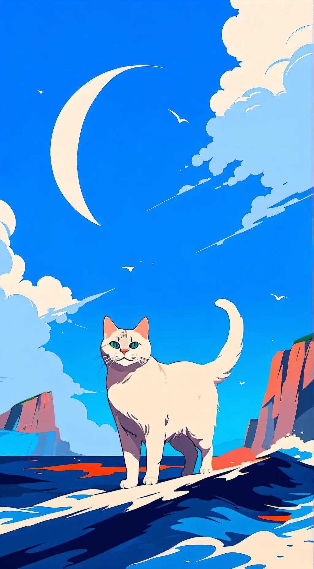 ai character: The Wise Cat. background