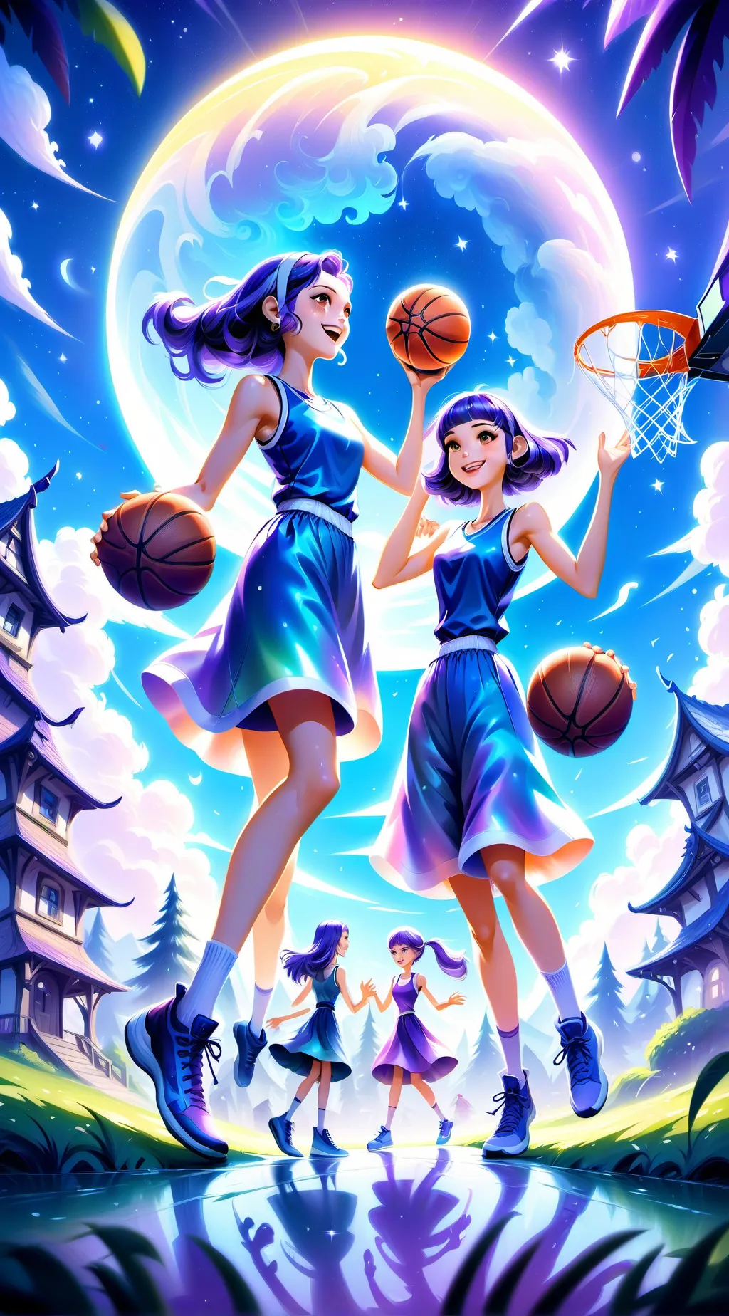 ai character: Giant girl club  background