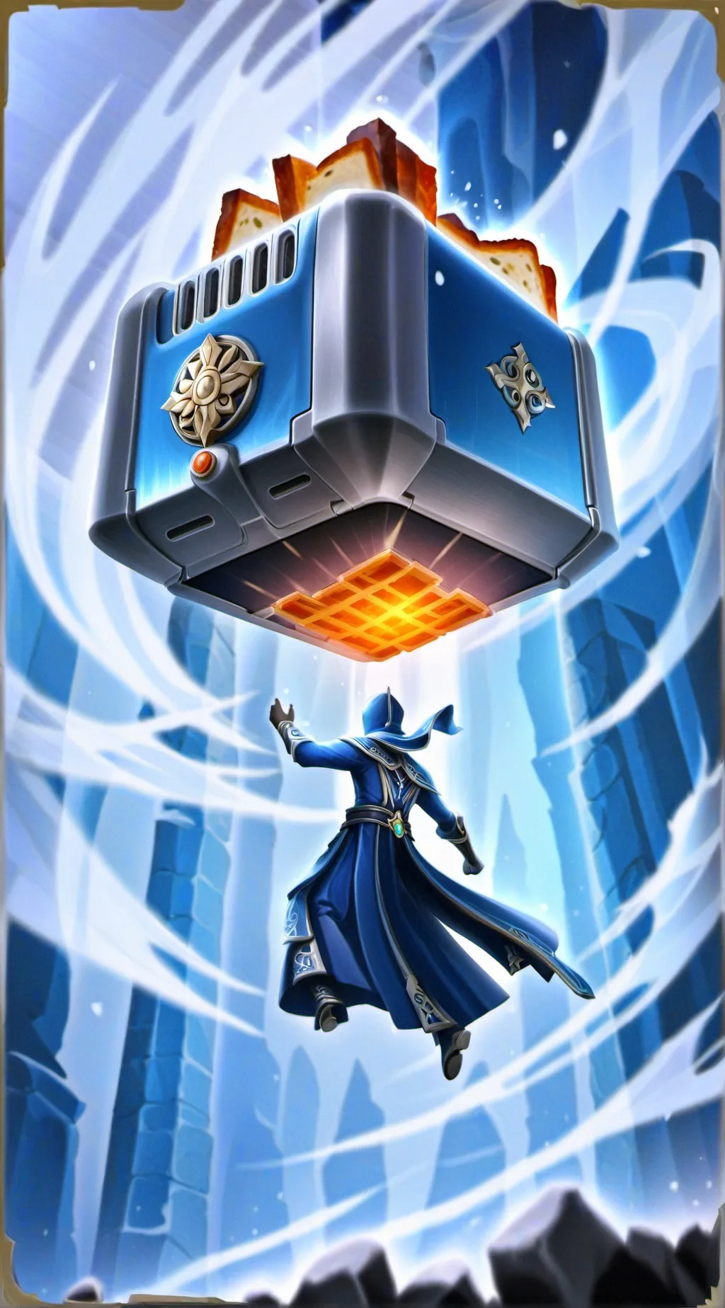 ai character: toaster of death  background