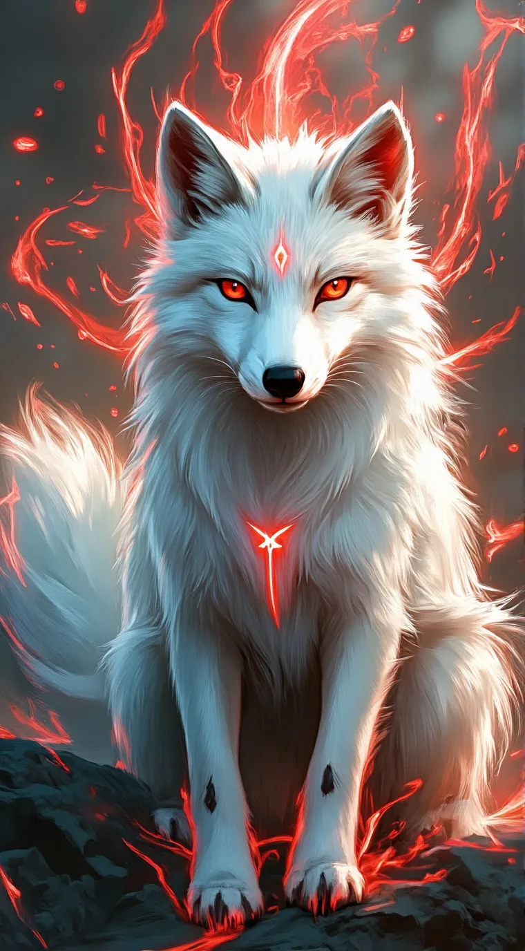 ai character: kitsune  background