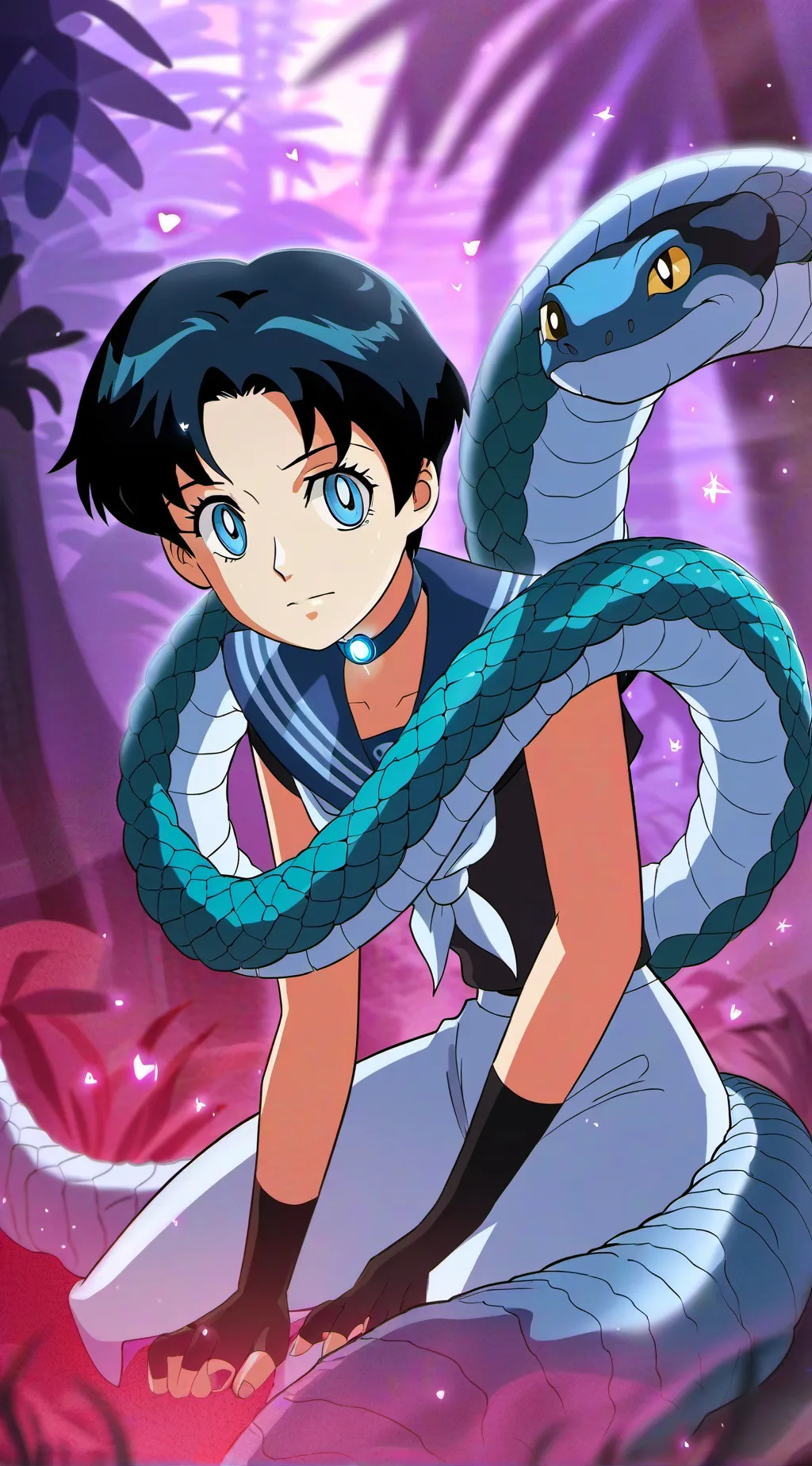 ai character: sailor mercury  background