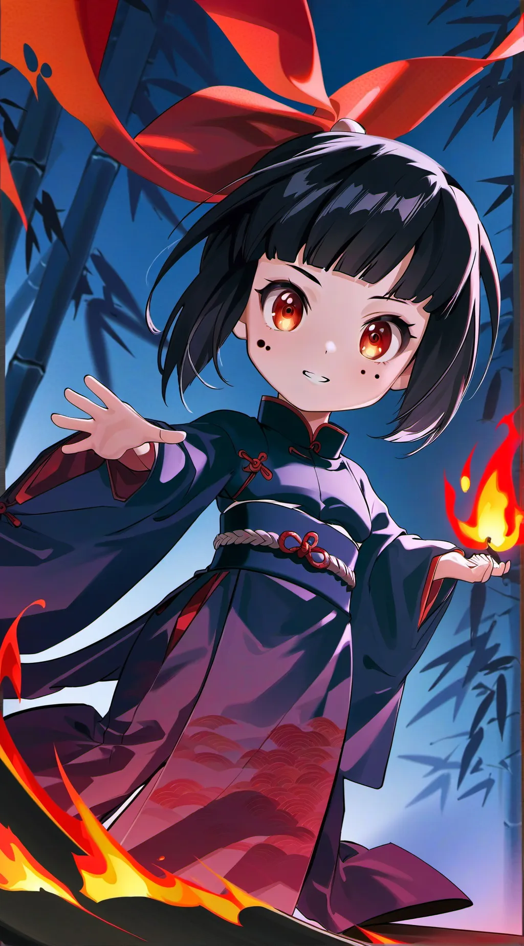 ai character: Nezuko Kamado background