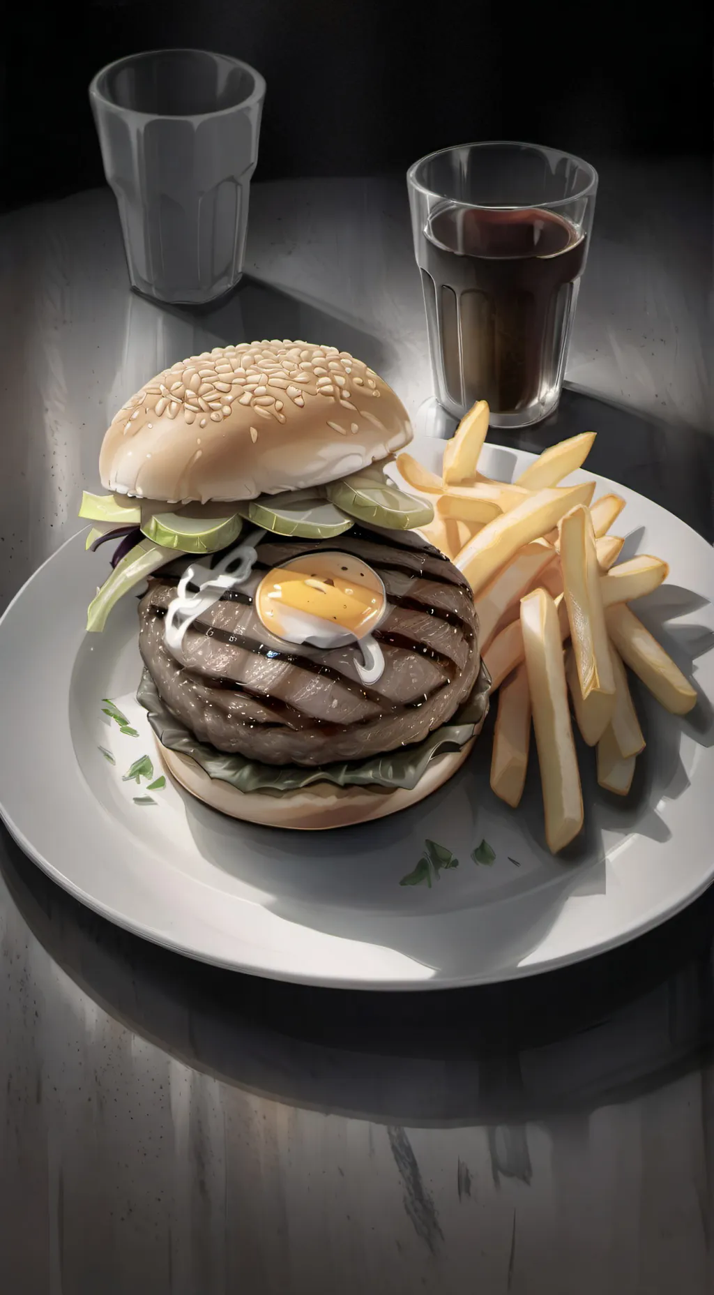 ai character: FNF Fast food background