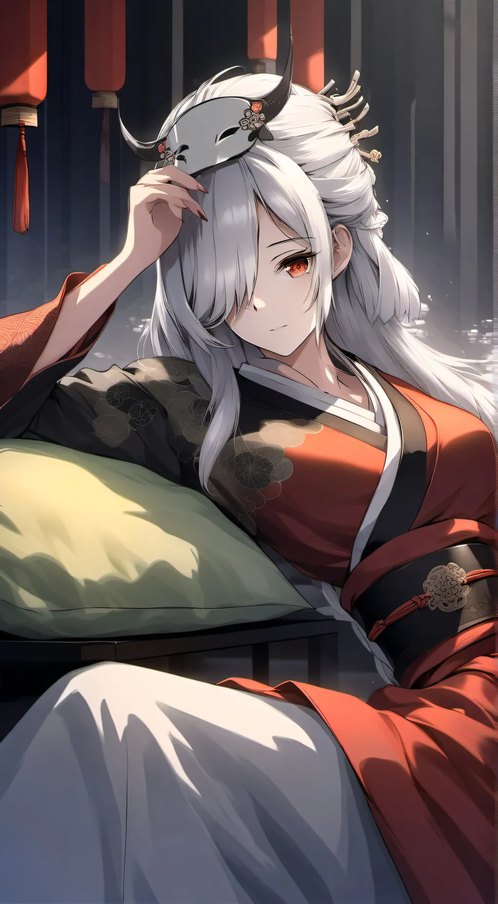 ai character: Mafuyu hoshino  background