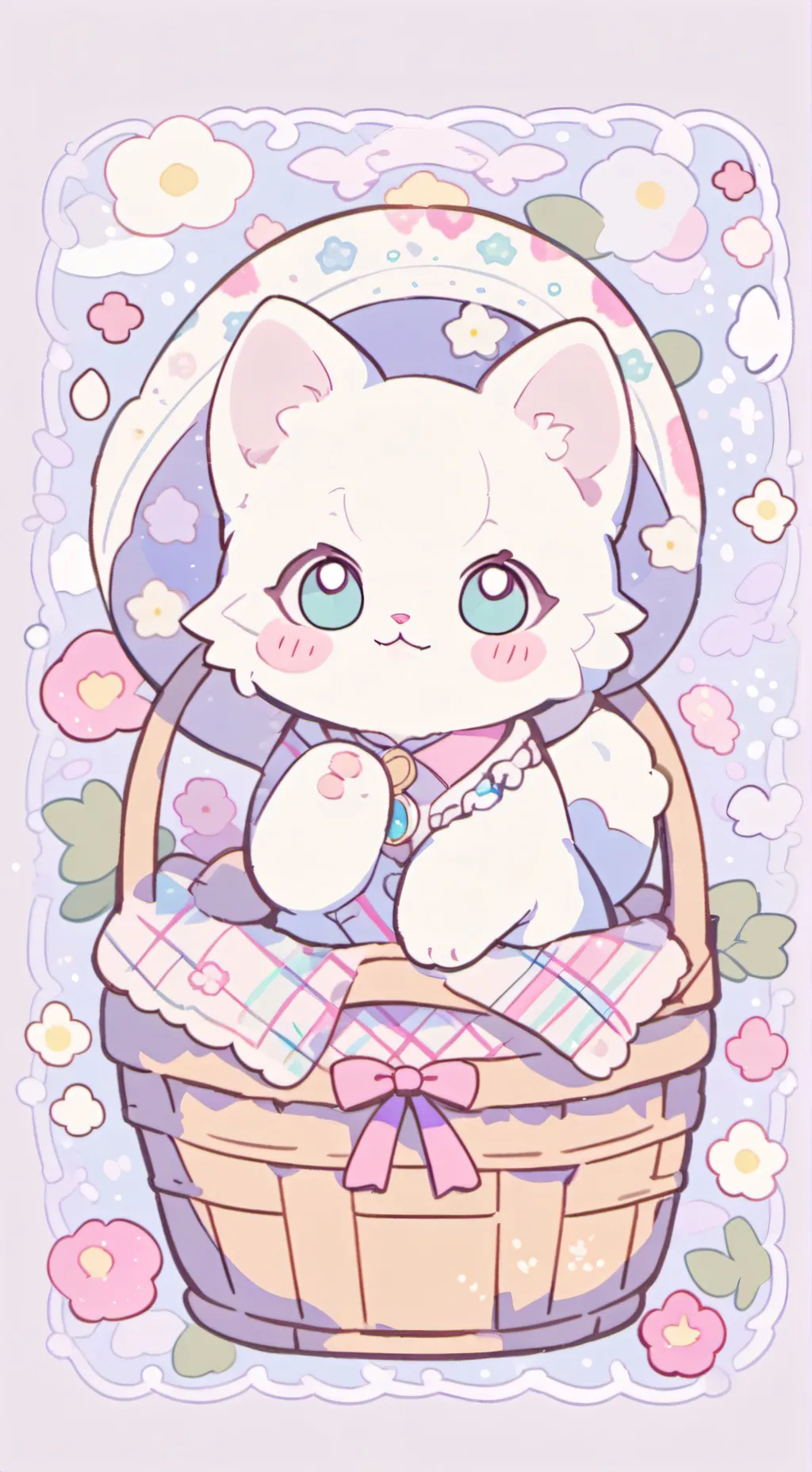ai character: cute kitty background