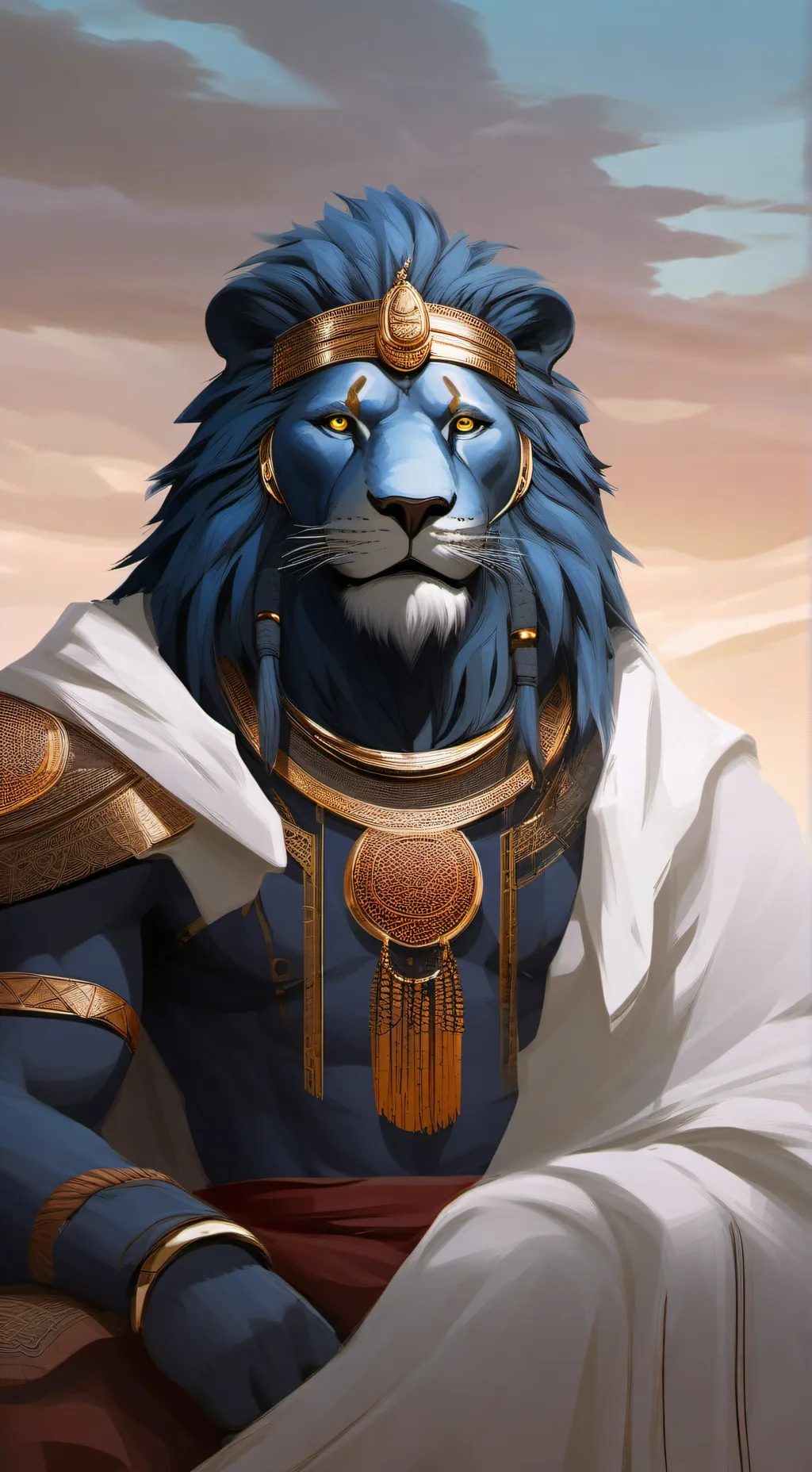 ai character: Lion Emperor background