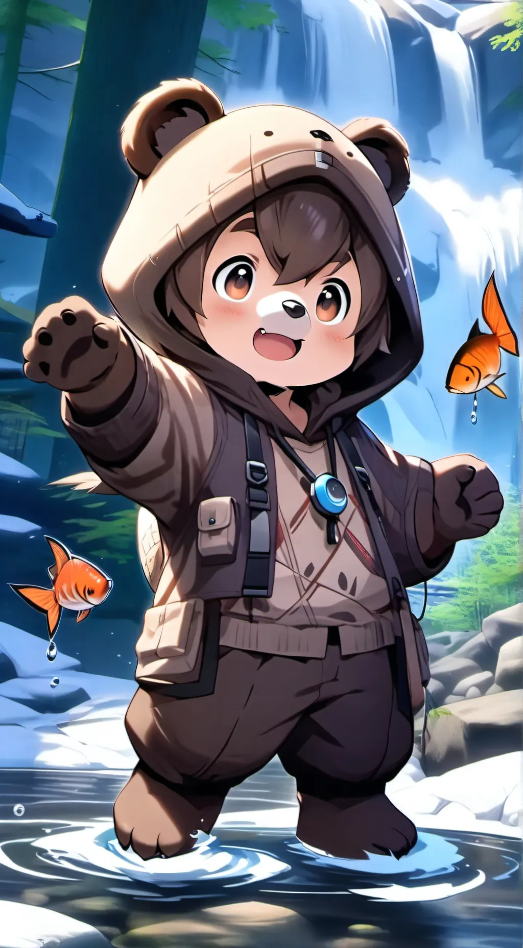 ai character: Spirit of Brook Trout background