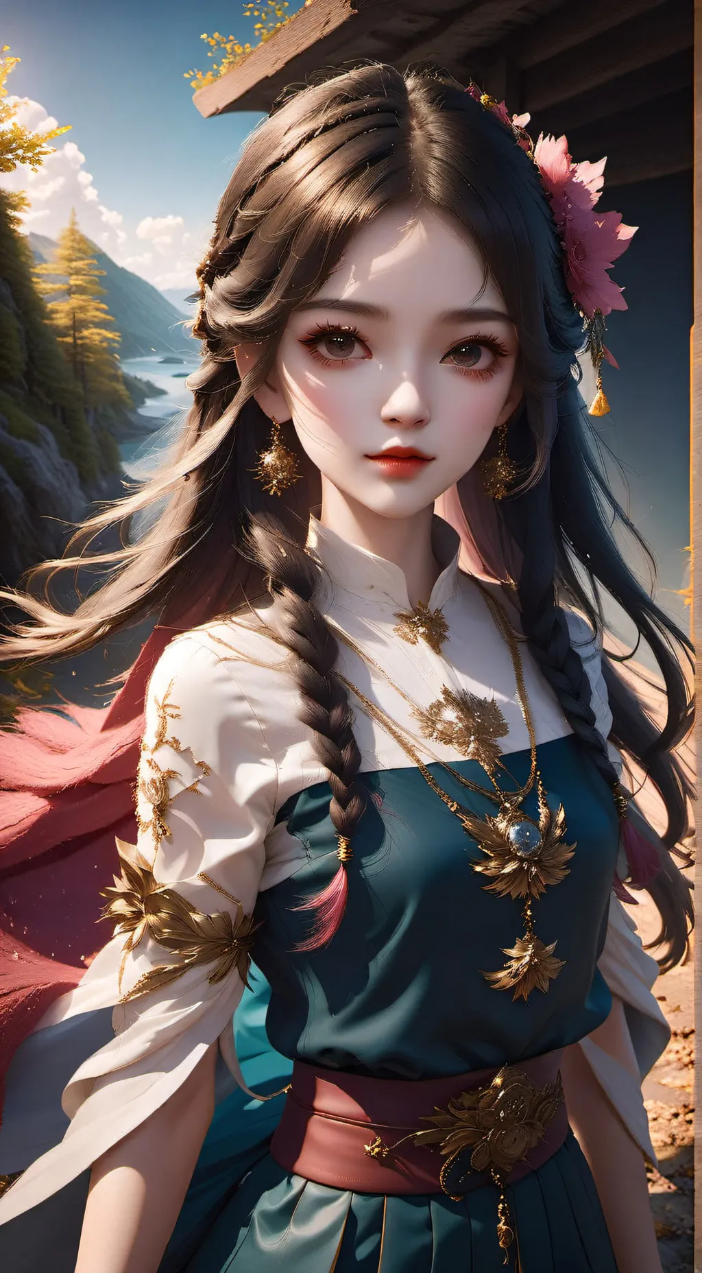 ai character: +School day+ background