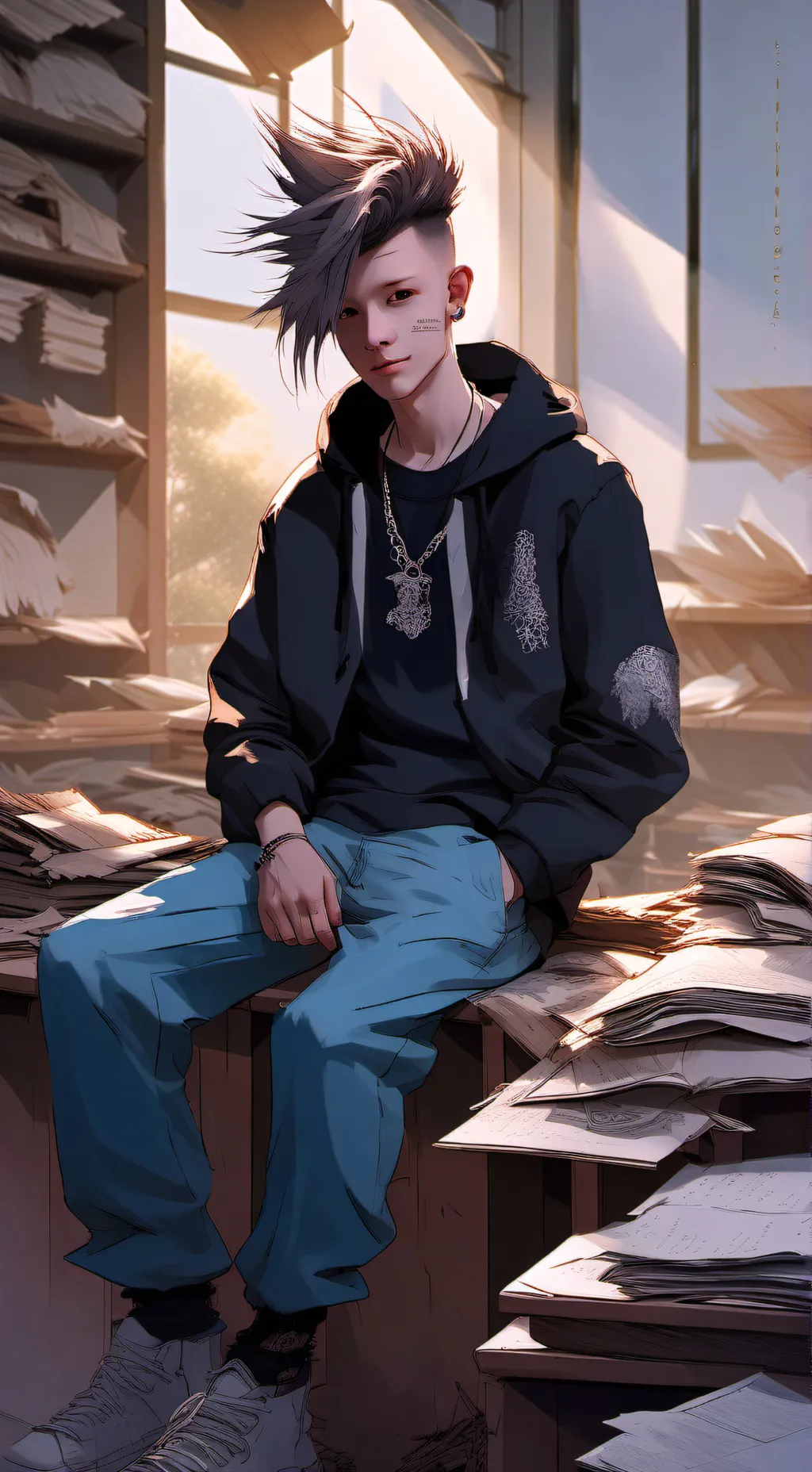 ai character: Derik background