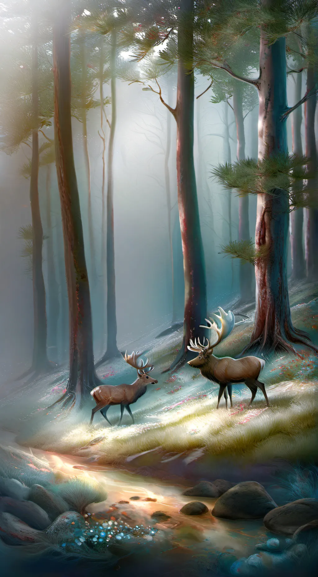 ai character: forsaken in forest background